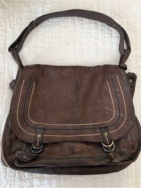 Vintage Frye Brown Leather Shoulder Bag